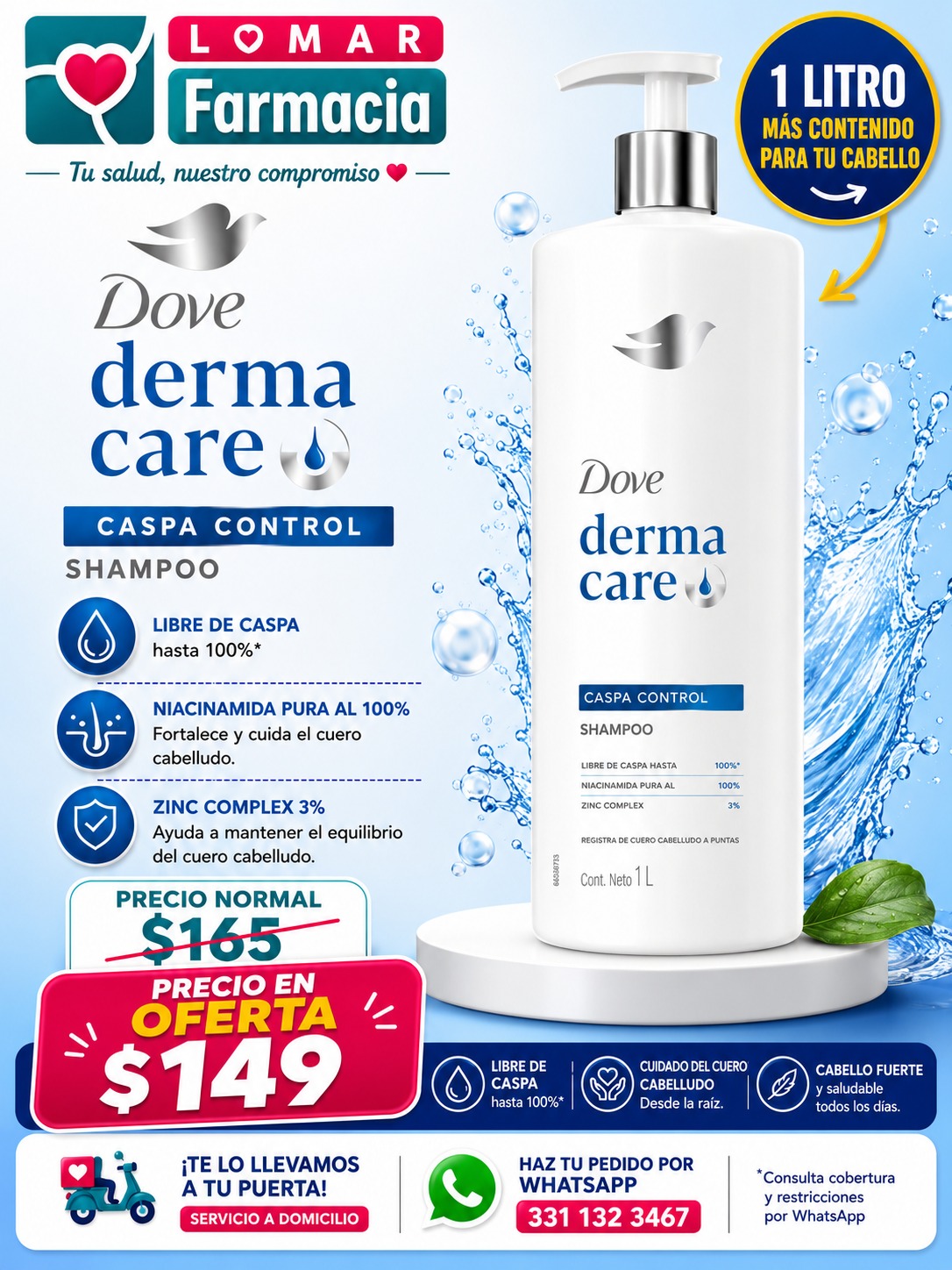 Oferta Dove Caspa Control