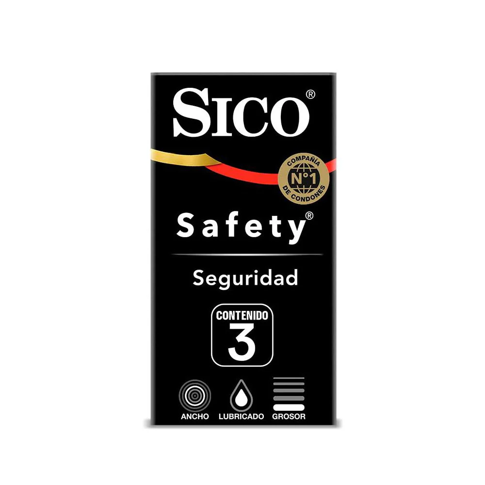 CONDONES SICO  SAFETY FEEL 3 PIEZAS