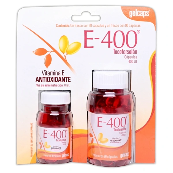 GELCAPS VITAMINA E 400MG C/120 CAPSULAS