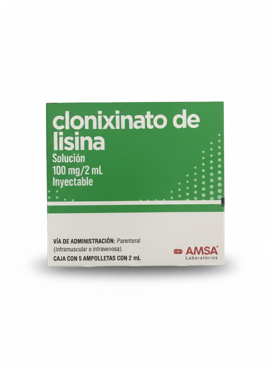 CLONIXINATO DE LISINA 100MG/2ML C/5 AMPOLLETAS AMSA