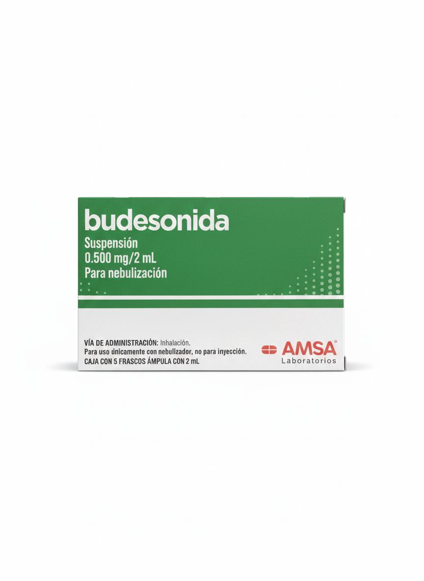 BUDESONIDA .500MG SUSPENSION PARA NEBULIZAR C/5 AMPULAS AMSA
