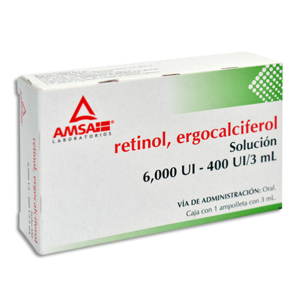 RETINOL/ERGOCALCIFEROL SOLUCION AMPOLLETAS 3ML