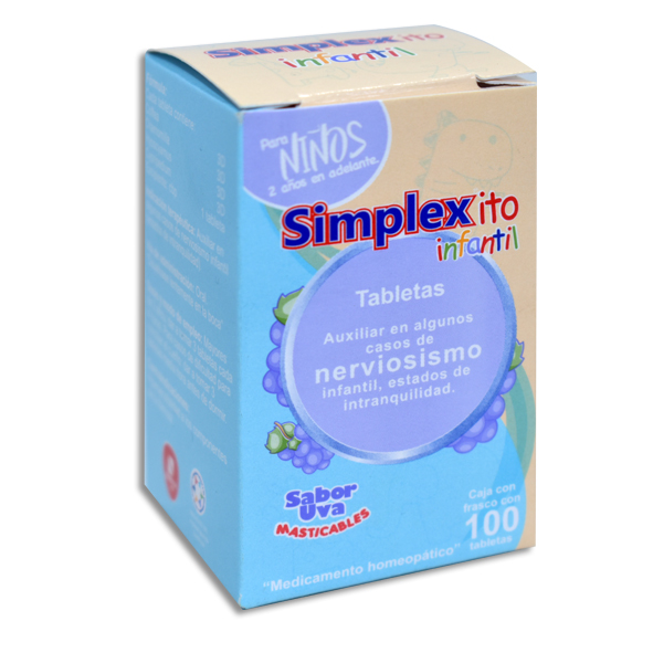 SIMPLEXITO INFANTIL C/100 TABS MASTICABLES