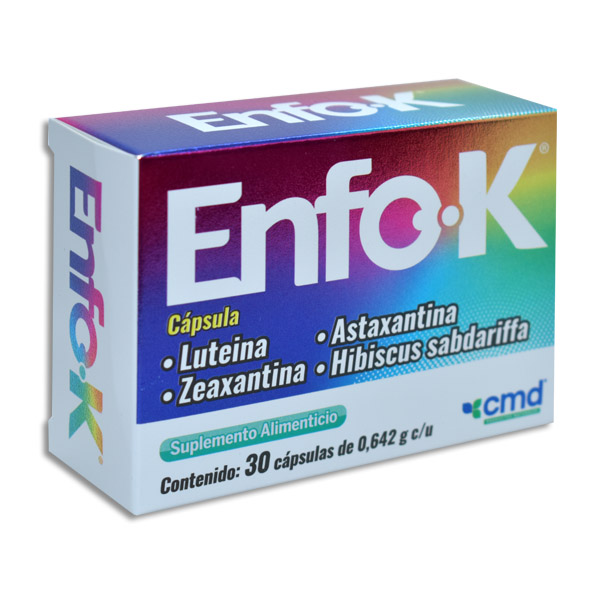 ENFO-K LUTEINA ZEAXANTINA ASTAXANTINA HIBISCUS SBDARIFFA C/30 TABS