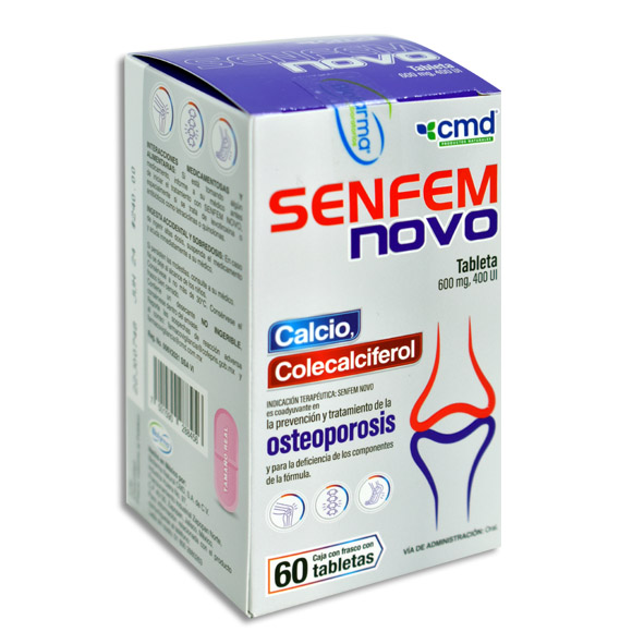 SENFEM NOVO CALCIO VITAMINA  D 60 TABLETAS