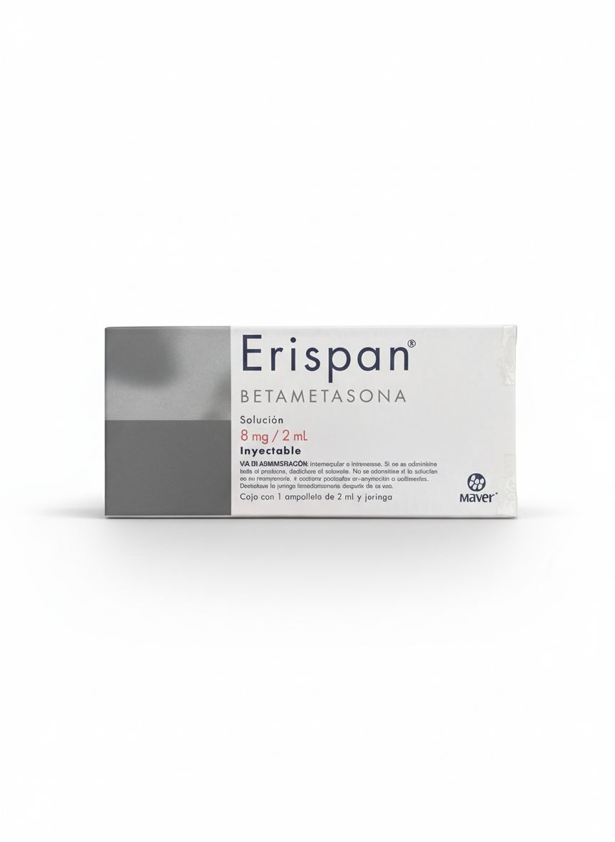 BETAMETASONA 8MG/2ML C/1 AMPOLLETA ERISPAN