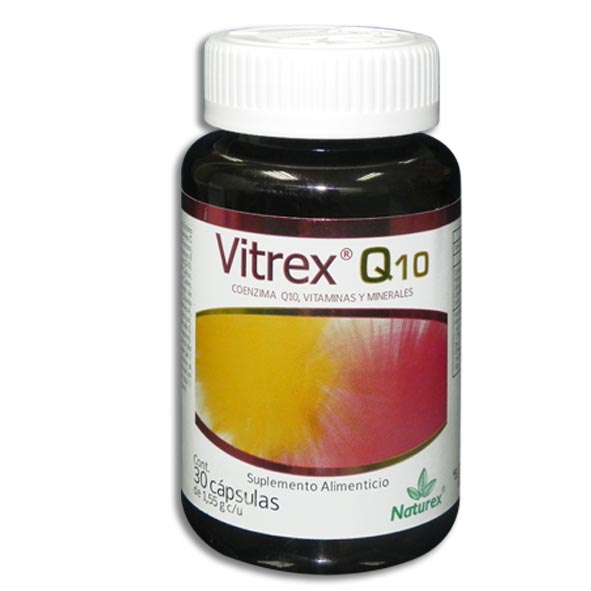 VITREX Q10, COENZIMA Q10 VITAMINAS, MINERALES 30 CAPSULAS