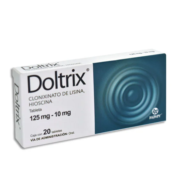 CLONIXINATO DE LISINA BUTILHIOSCINA 125/10MG C/20 TABS DOLTRIX