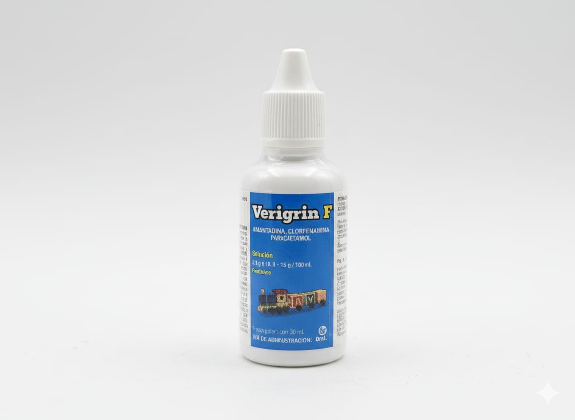 AMANTADINA, PARACETAMOL CLORFENAMINA 2.5/1.5/0.1G/100ML SUSP 30ML VERIGRIN PED