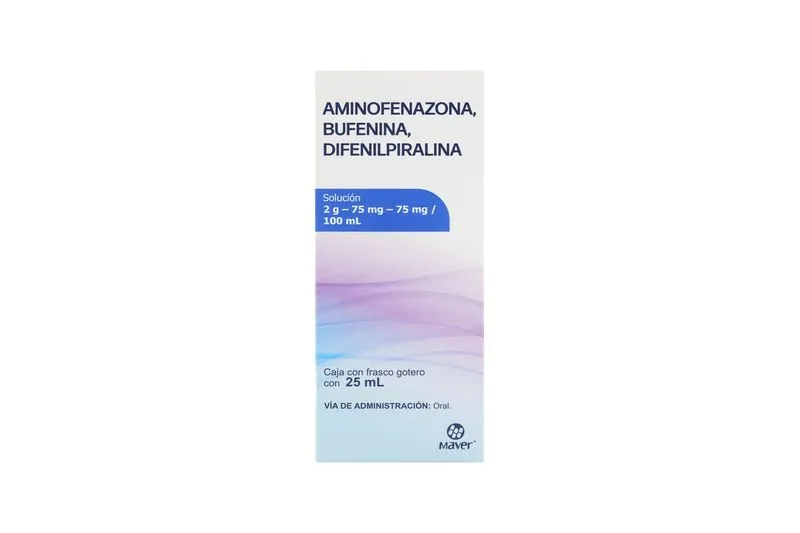 AMINOFENAZONA BUFENINA DIFENILPIRALINA 2G/75/75MG 100ML 25ML MAVER