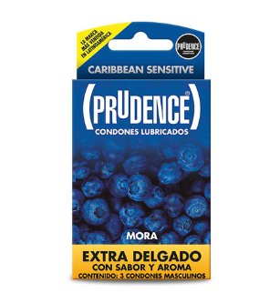 CONDONES PRUDENCE  SABOR Y AROMA EXTRA DELGADO 3 PIEZAS