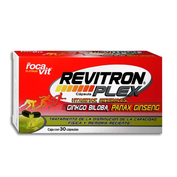 GINKGO BILOBA PANAX GINSENG C/30 CAPS REVITRON PLEX