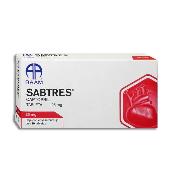 CAPTOPRIL 25MG C/30 TABS SABTRES