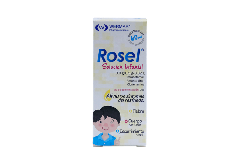 AMANTADINA PARACETAMOL CLORFENAMINA 0.5/3.0/0.02G/100ML SUSP 60ML ROSEL