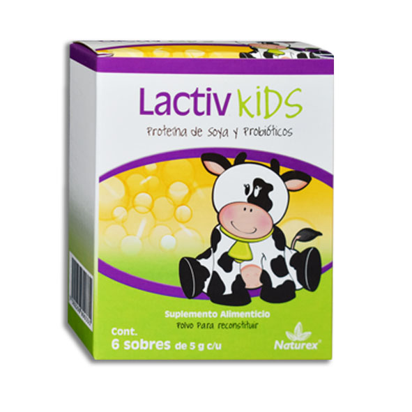 LACTIV KIDS  PROTEINA DE SOYA Y PROBIOTICOS 6 SOBRES