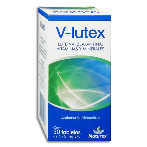 V-LUTEX  LUTEINA,ZEAXANTINA,VITAMINAS Y MINERALES 30 TABLETAS