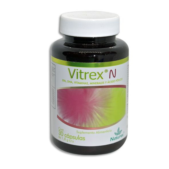 VITREX N, EPA, DHA, VITAMINAS, MINERALES Y AC. FOLICO 30 CAPSULAS