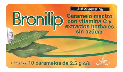 BRONILIP PASTILLAS C/10 CON VIT C SIN AZUCAR