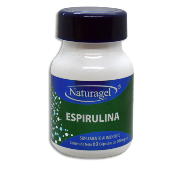 ESPIRULINA C/60 CAPS DE 600MG NATURAGEL