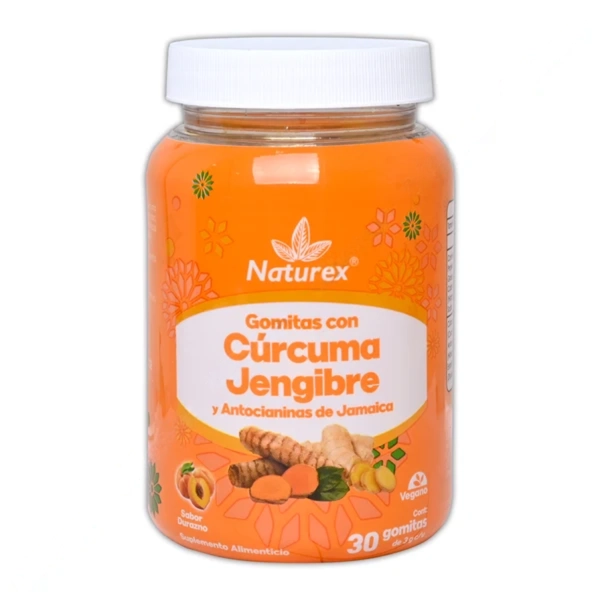 GOMIX CURCUMA JENGIBRE Y ANTOCIANIDAS DE JAMAICA C/30 GOMITAS