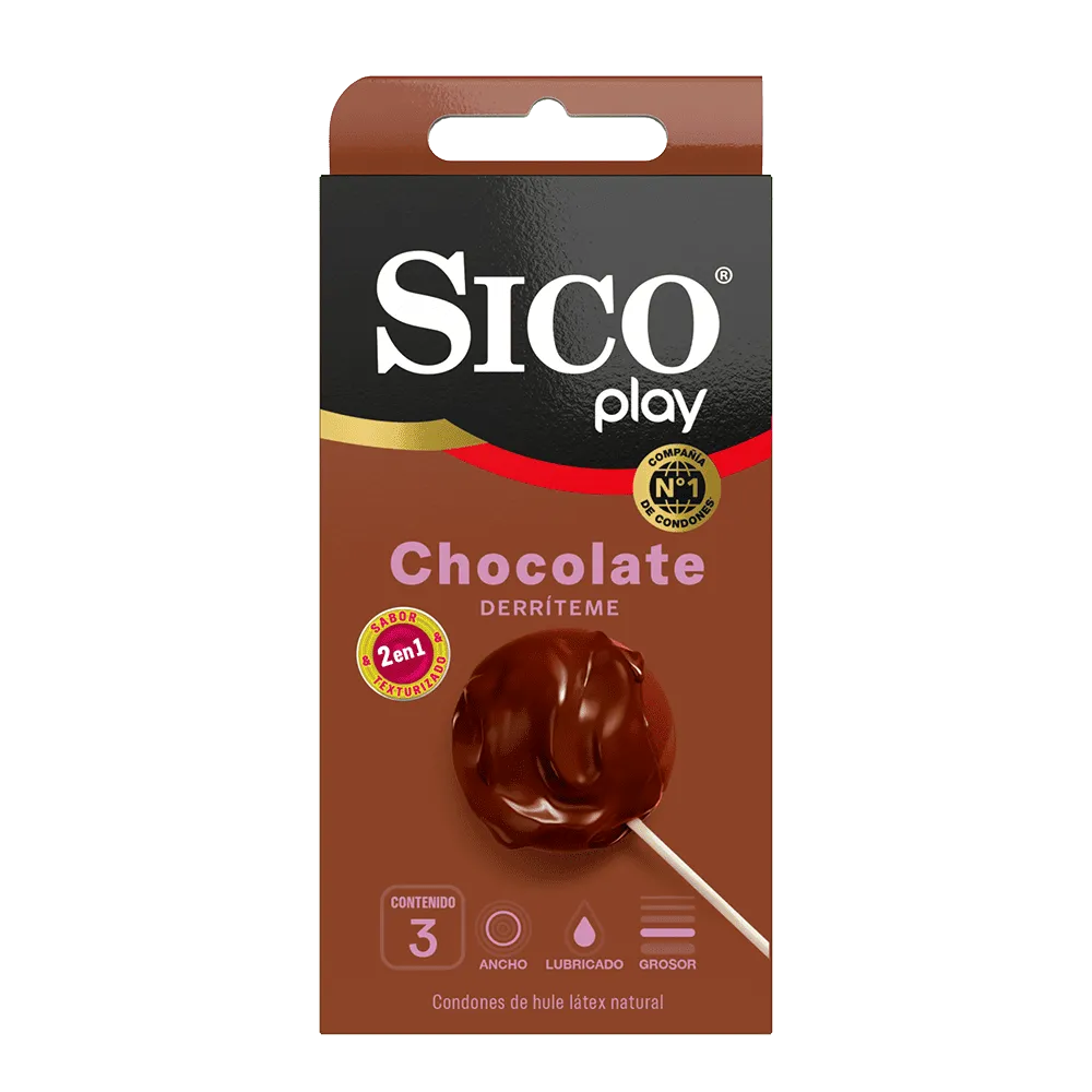 CONDONES SICO SABOREAME CHOCOLATE 3 PIEZAS