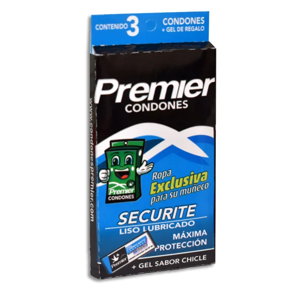 CONDONES PREMIER  MAXIMA PROTECCION AZUL 3 PIEZAS
