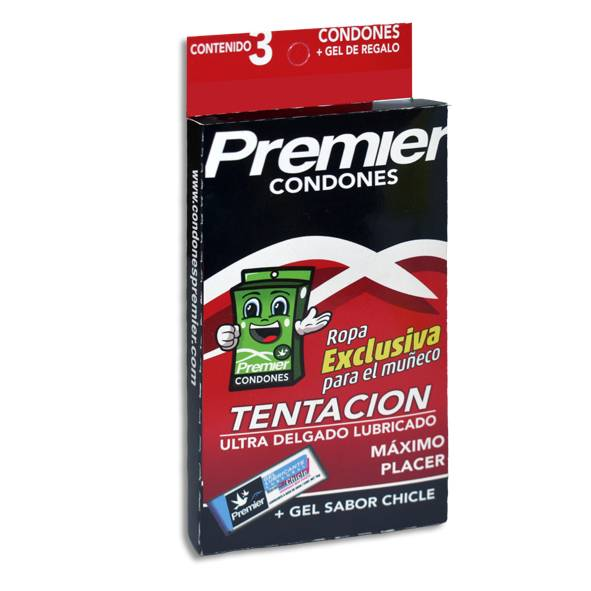 CONDONES PREMIER MAXIMO PLACER ROJO 3 PIEZAS